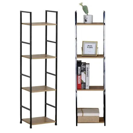 Modern Metal and Wood Storage Organizer Shelf