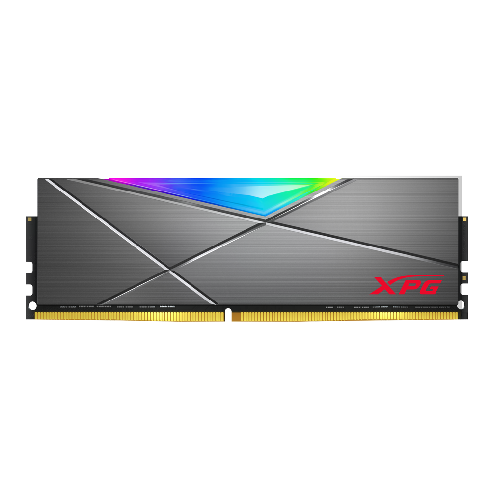 XPG 16GB Spectrix D50 RGB DDR4 3200 MHz UDIMM Memory Kit (Tungsten Gray, 2 x 8GB) - Level Up