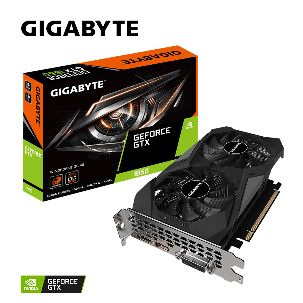Gigabyte GeForce GTX 1650 GPU D6 WINDFORCE OC 4G Graphics Card
