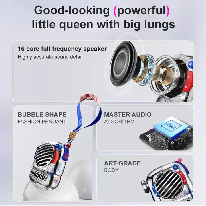 Divoom Spark-Pop Portable Bluetooth Mini Speaker