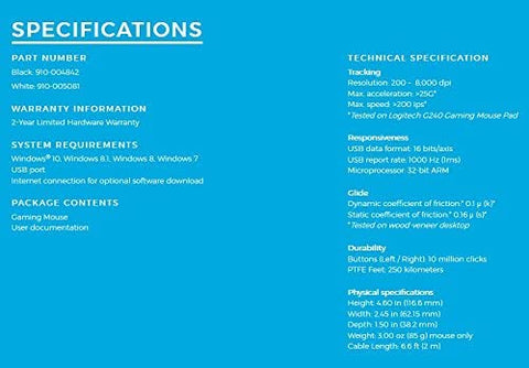 Logitech G203 LIGHTSYNC RGB Lighting Gaming Mouse - Black