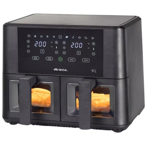 Ariete Dual Air Fryer, 2400W, 9L, Black - MOD4631