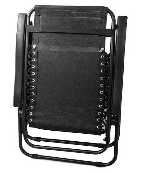 KKF Portable Foldable Reclining Lounge Chair with Adjustable Backrest for Camping & Outdoor Use
