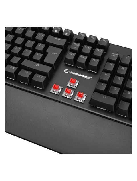 Rampage UMBRA KB-R86 Full-Size Mechanical Gaming Keyboard with Blue Switches - Black