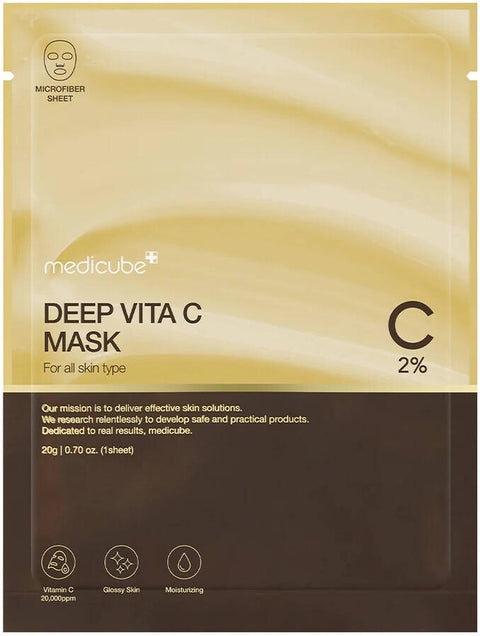 Medicube Deep Vita C Mask, Triple Vitamin Complex For Radiance And Hydration