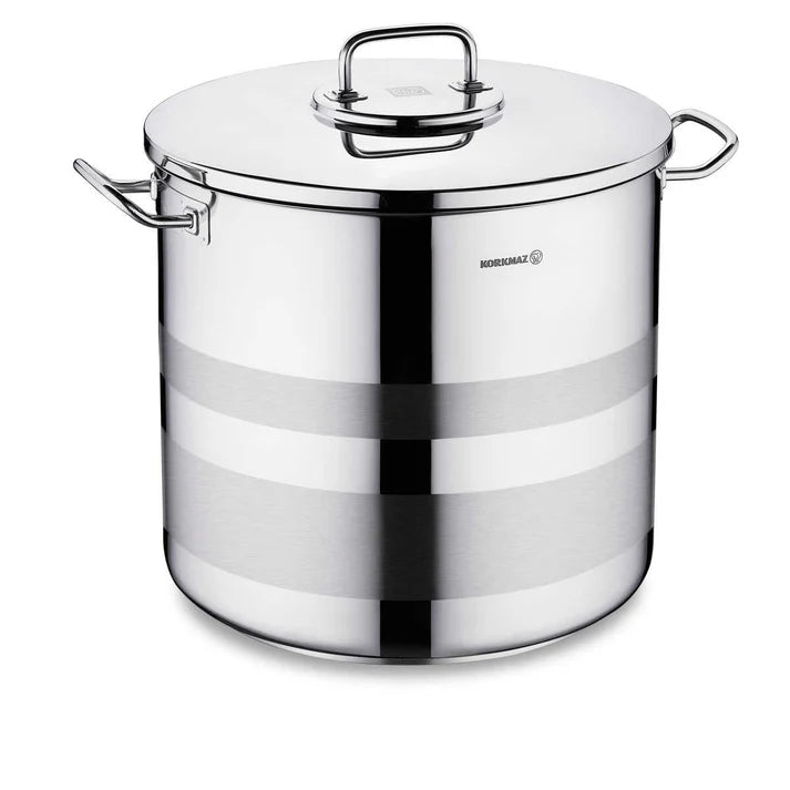 Korkmaz A2033 Extra Deep Casserole – 42.5L, 40x34 cm – Stainless Steel Cookware
