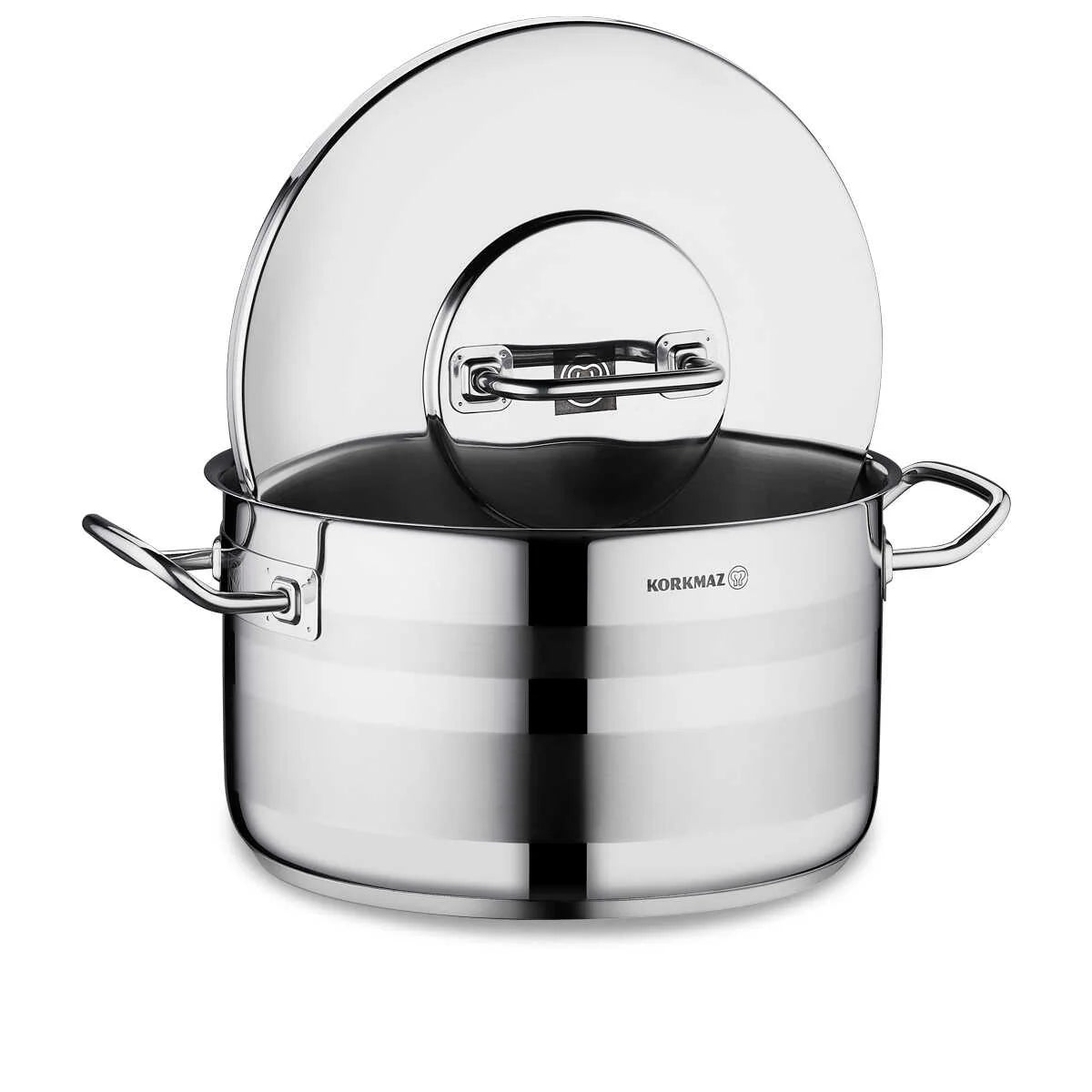 Korkmaz A2039 Low Casserole – 17.0L, 36x17 cm – Stainless Steel Cookware (ASTRA2 Series)