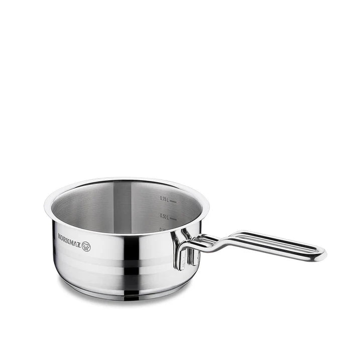 Korkmaz A2046 Saucepan – 1.0L, 14x7 cm – Stainless Steel Cookware (ASTRA2 Series)