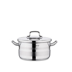 Korkmaz Astra2 Stainless Steel Casserole – 16 cm (1.8L) | Induction Base | Model A2021