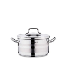 Korkmaz Astra2 A2023 Stainless Steel Casserole – 20x11 cm | 3.3L | Professional-Grade, Induction Ready, Mirror Finish
