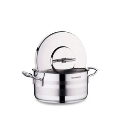 Korkmaz Astra2 A2023 Stainless Steel Casserole – 20x11 cm | 3.3L | Professional-Grade, Induction Ready, Mirror Finish