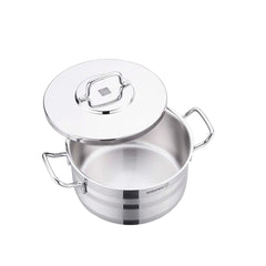 Korkmaz Astra2 A2024 Premium Stainless Steel Casserole – 22x12 cm | 4.35L | Induction-Ready | Elegant Mirror Finish