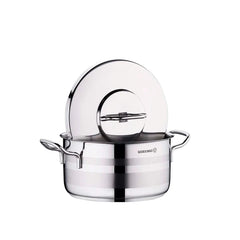 Korkmaz Astra2 A2024 Premium Stainless Steel Casserole – 22x12 cm | 4.35L | Induction-Ready | Elegant Mirror Finish