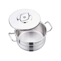 Korkmaz Astra2 A2025 Stainless Steel Casserole – 24x13 cm | 5.75L | Induction-Ready, Mirror Finish