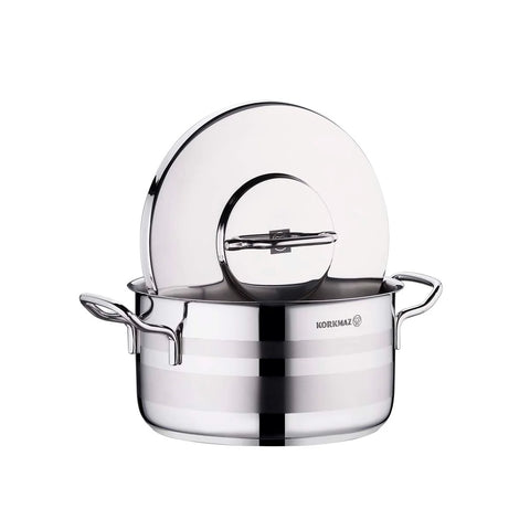 Korkmaz Astra2 A2025 Stainless Steel Casserole – 24x13 cm | 5.75L
