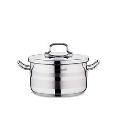 Korkmaz Astra2 A2025 Stainless Steel Casserole – 24x13 cm | 5.75L | Induction-Ready, Mirror Finish