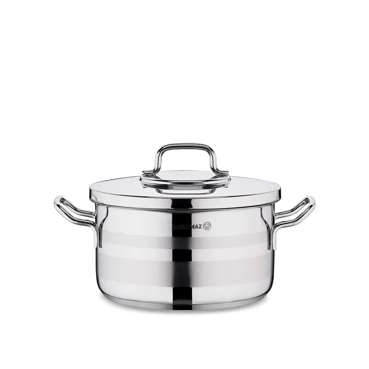 Korkmaz Astra2 A2026 Stainless Steel Casserole – 26x14 cm | 7.25L | Induction-Compatible, Premium Mirror Finish