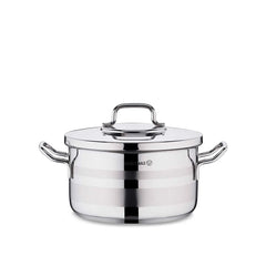 Korkmaz Astra2 A2026 Stainless Steel Casserole – 26x14 cm | 7.25L | Induction-Compatible, Premium Mirror Finish