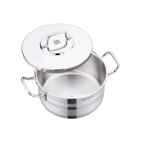 Korkmaz Astra2 A2027 Stainless Steel Casserole – 28x16 cm | 9.5L