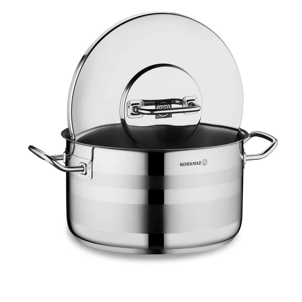Korkmaz A2030 Astra 2 Casserole Pot – 20.75L Extra-Large Stainless Steel Cookware, 36x21 cm