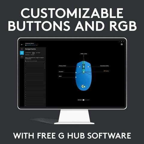 Logitech G203 LIGHTSYNC RGB Lighting Gaming Mouse - Blue