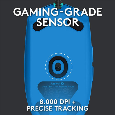 Logitech G203 LIGHTSYNC RGB Lighting Gaming Mouse - Blue