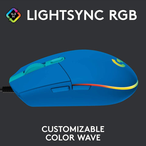 Logitech G203 LIGHTSYNC RGB Lighting Gaming Mouse - Blue