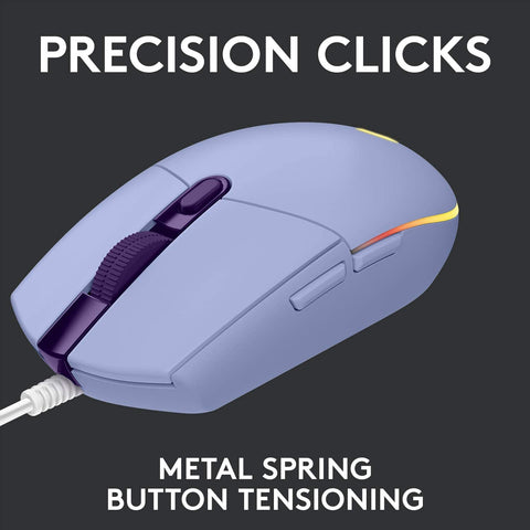 Logitech G203 LIGHTSYNC RGB Lighting Gaming Mouse - Lilac