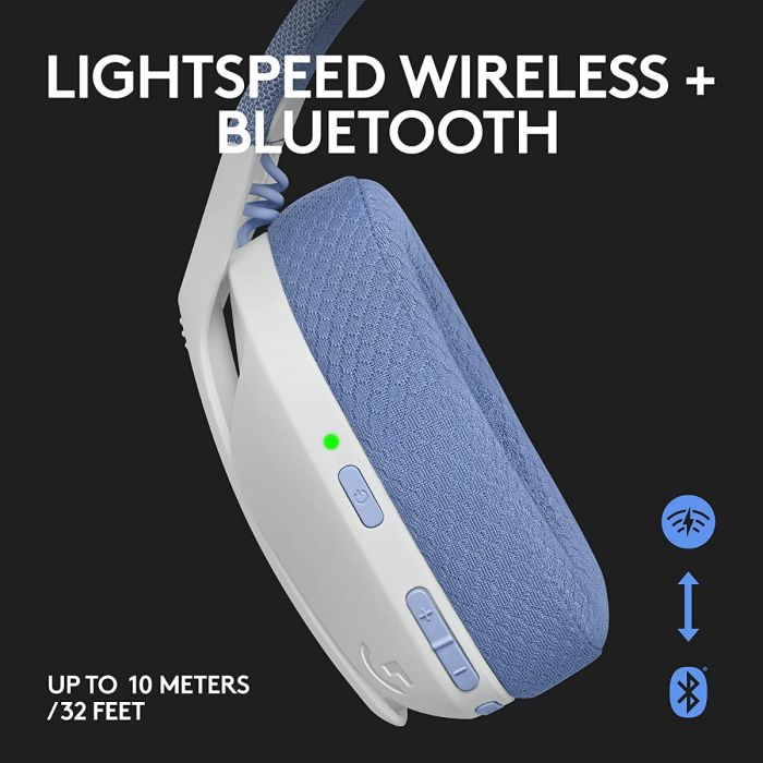 Logitech G435 LIGHTSPEED & Bluetooth Wireless Gaming Headset - White - Level UpLogitechPC5099206097490