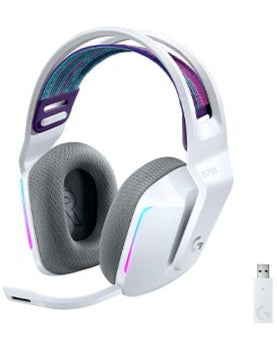 سماعة الألعاب Logitech G733 LIGHTSPEED اللاسلكية RGB - بيضاء