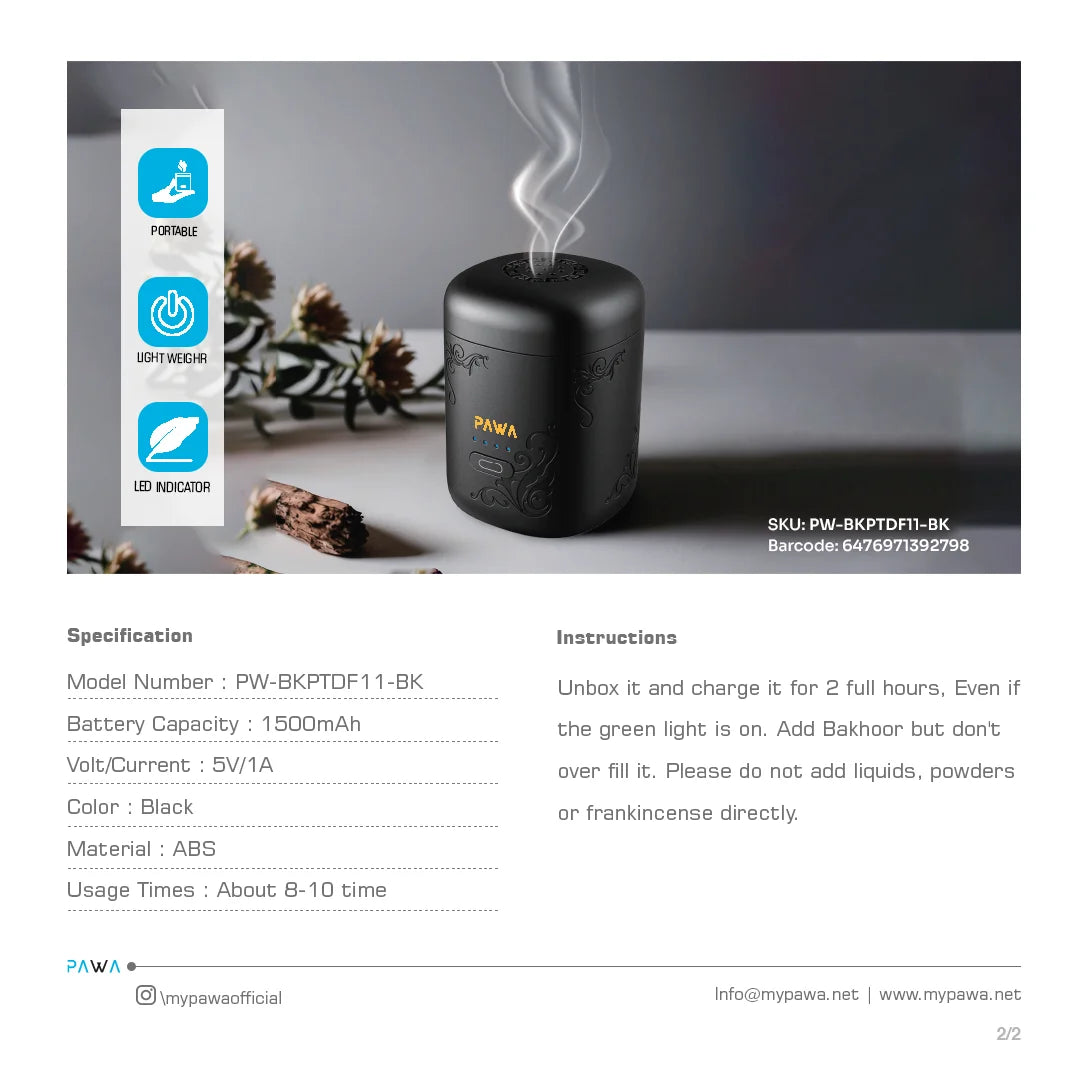 PAWA, Amber Portable Bakhoor