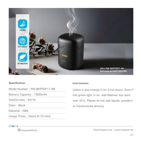 PAWA, Amber Portable Bakhoor