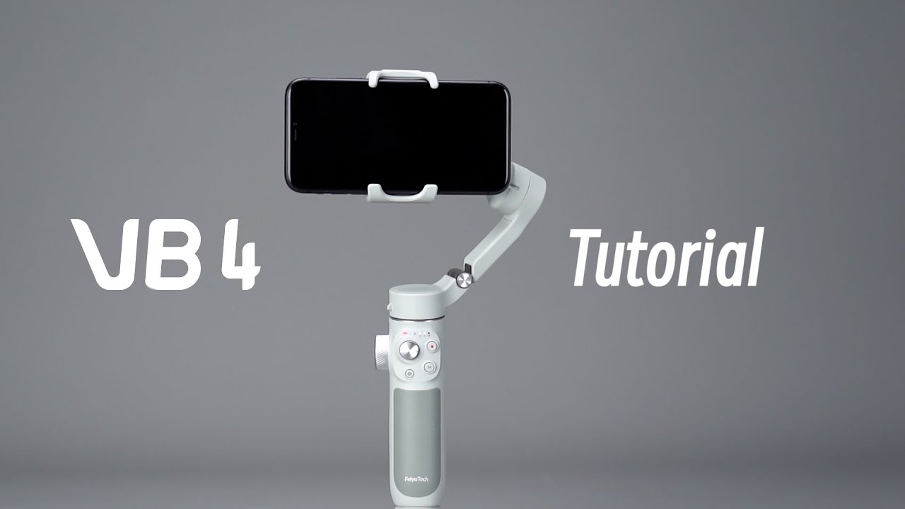 فييو حامل جيمبال محمول باليد في بي 4  ثلاثي المحاور للهواتف الذكية - رمادي فاتح