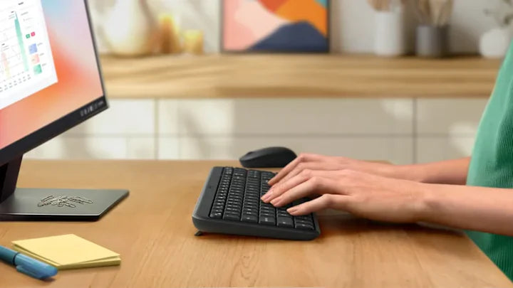 Logitech MK250, Compact Bluetooth Wireless Combo, Keyboard & Mouse, English/Arabic - Graphite