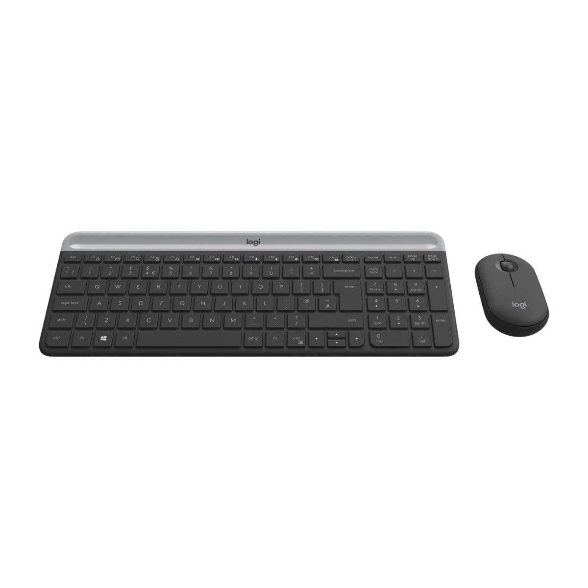 لوجيتك MK470، مجموعة لوحة مفاتيح وماوس لاسلكي نحيف – إنجليزي/عربي