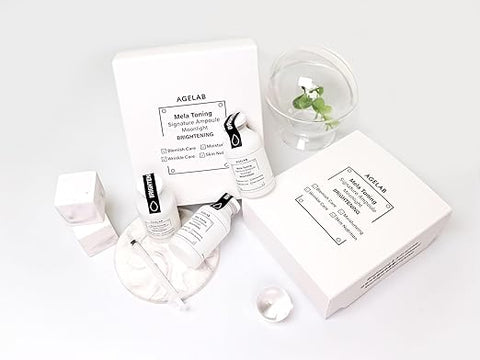 AgeLab Mela Toning Signature Ampoule | Vitamin C Moonlight Brightening Serum for Dark Spots, Hyperpigmentation & Uneven Skin Tone | Radiance & Skin Tone Booster | Korean Skincare | 30ml