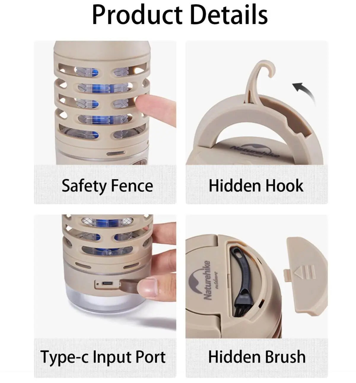 Naturehike Outdoor Mosquito Killer Lamp - khaki