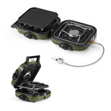 Naturehike Double Burner Folding Gas Stove - Army Green