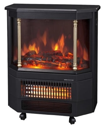 ORCA CLASSIC FIREPLACE ELECTRIC HEATER 1850W EF332S BLACK