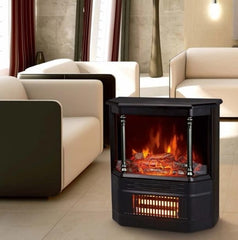 ORCA CLASSIC FIREPLACE ELECTRIC HEATER 1850W EF332S BLACK