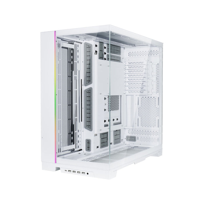 LIAN LI O11 Dynamic EVO XL RGB Tempered Glass Full Tower Gaming Case - White