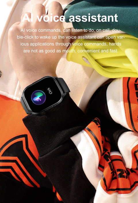 SIA SW 8002 Smart watch ,Amoled BT call(Black)