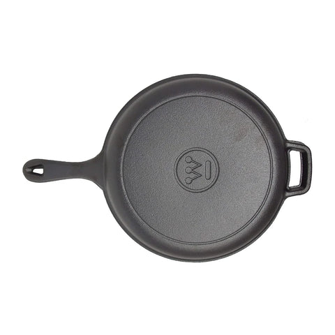 Westinghouse 3-Quart Pre-Seasoned Cast Iron Dutch Oven with 10.25-Inch Skillet Lid – Black