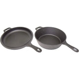 Westinghouse 3-Quart Pre-Seasoned Cast Iron Dutch Oven with 10.25-Inch Skillet Lid – Black