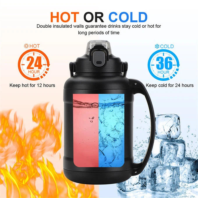 D.Kadi KD7067, Gym Outdoor Sports Vacuum Water Bottle 1500ml