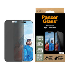 PanzerGlass® Privacy Screen Protector Privacy iPhone 16 Pro | Ultra-Wide Fit