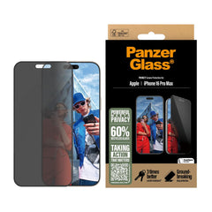 PanzerGlass® Privacy Screen Protector Privacy iPhone 16 Pro Max | Ultra-Wide Fit