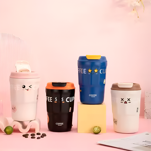 D.kadi KD7060 Vacuum Coffee Mug, Stainless Steel - 380 ml