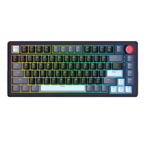Sades Skyblade 82, 82 Key Compact 75% Layout with Immersive RGB & Multi-Function Knob Wireless Mechanical Gaming Keyboard - Black (English Layout)