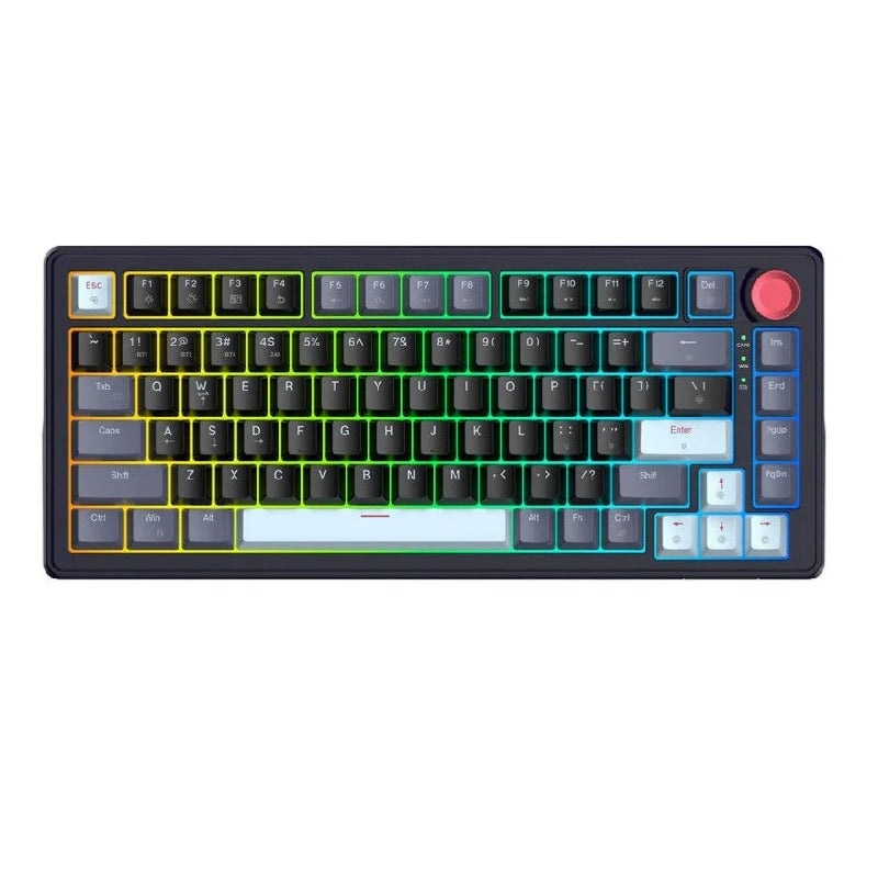 Sades Skyblade 82, 82 Key Compact 75% Layout with Immersive RGB & Multi-Function Knob Wireless Mechanical Gaming Keyboard - Black (English Layout)